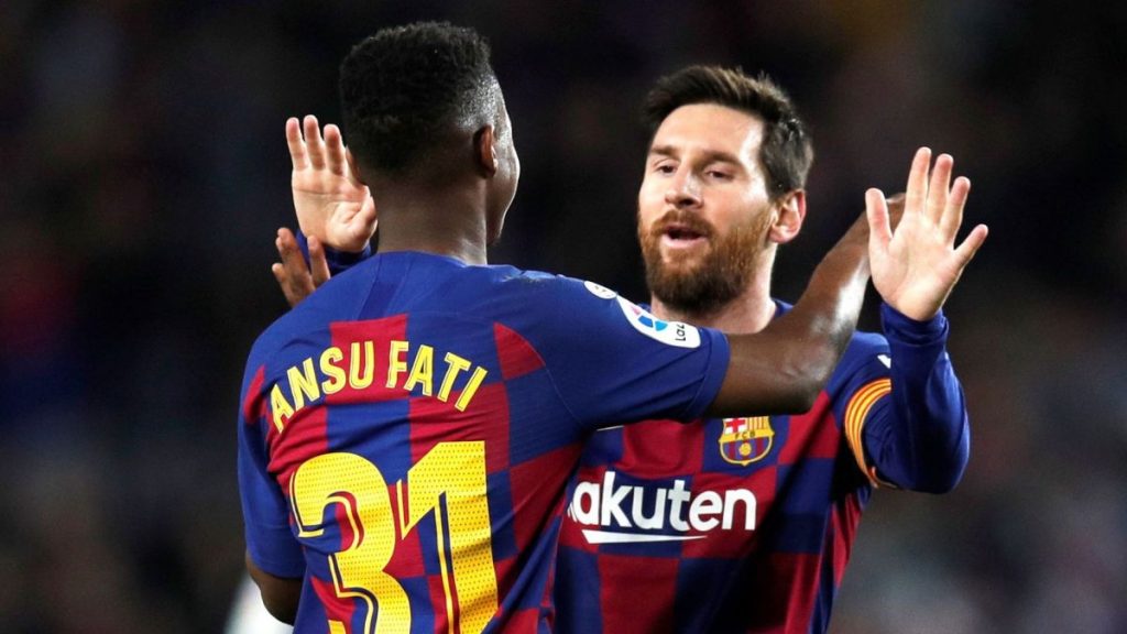 Ansu Fati Lionel Messi Barca 2020 2