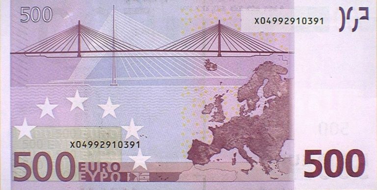 El número de billetes de 500 euros marcó su menor nivel desde abril de 2002
