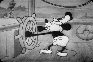 Instantánea Del Primer Corto En El Que Participó Mickey Mouse.