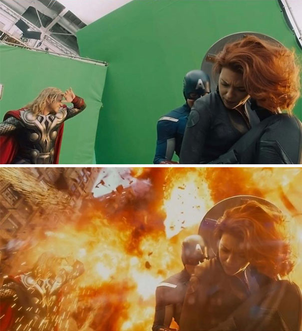 12 Escenas De Pelis Antes Y Después De Los Efectos Especiales 75 12 Escenas De Pelis Antes Y Después De Los Efectos Especiales