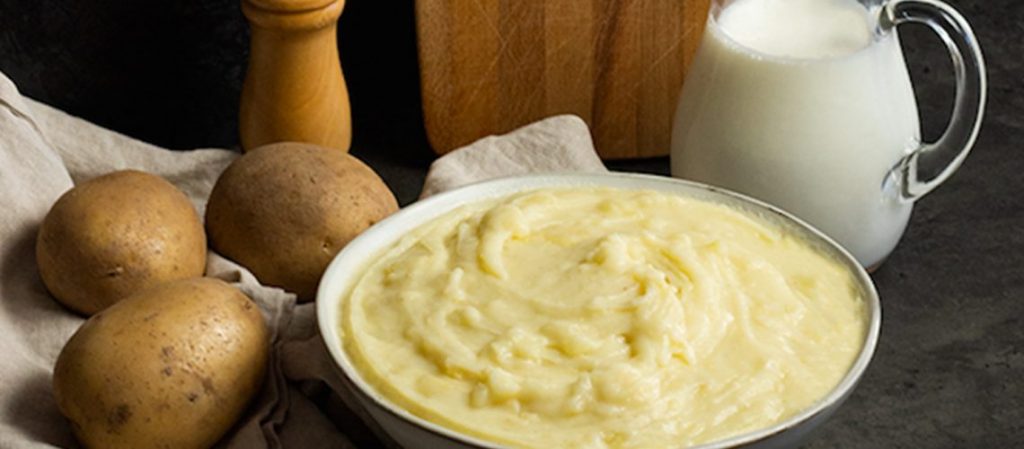 Ingredientes para su puré de patatas con leche