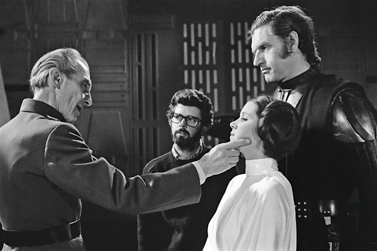 David Prowse, George Lucas Y Carrie Fisher