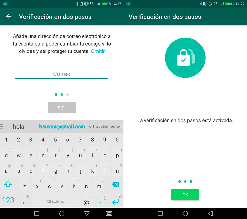 verificacion en dos pasos