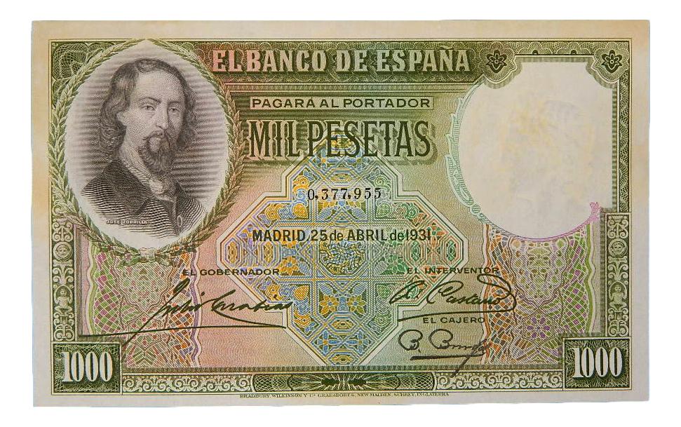 Billete De 1.000 Pesetas De España (1931)