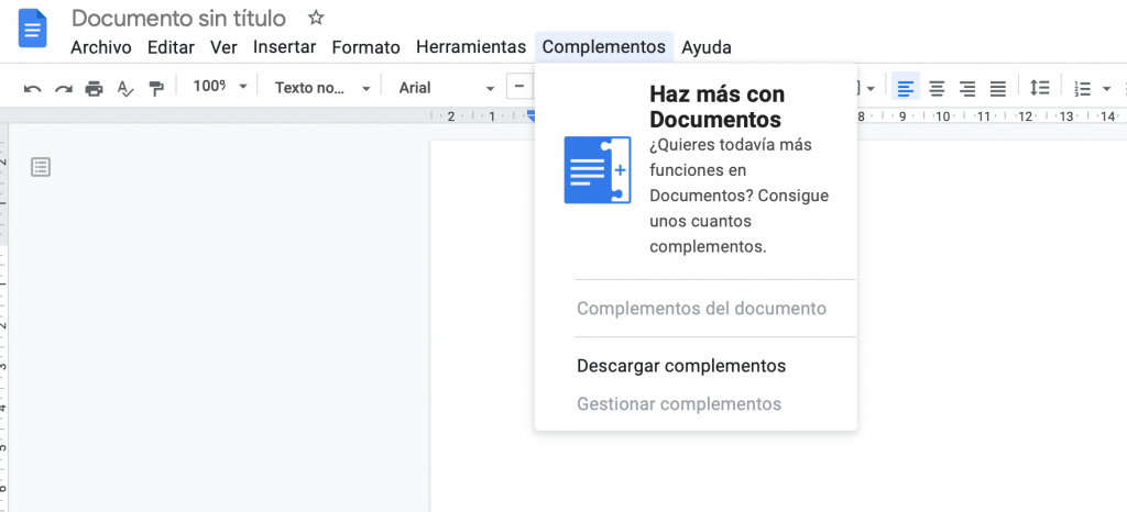 Instalar Complementos