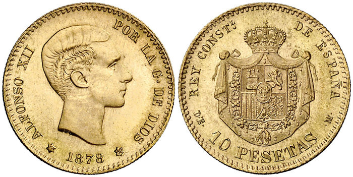 Moneda 10 Pesetas Alfonso Xii (1962)