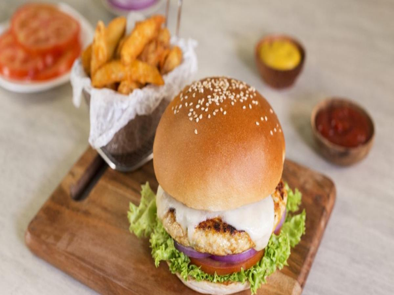 Aompañantes De Las Hamburguesas De Pollo