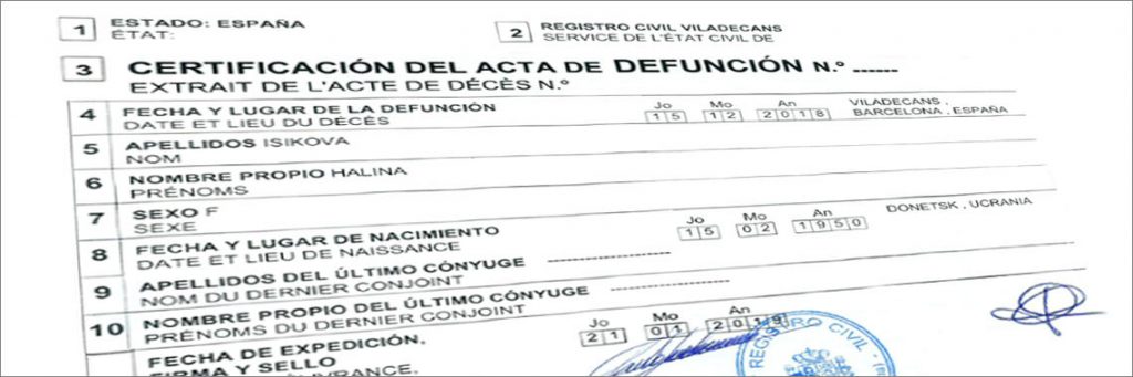 Documentación Para Solicitar El Certificado De Defunción