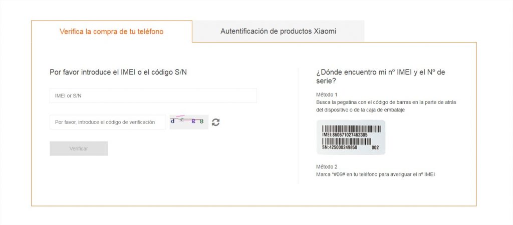 Codigo Xiaomi