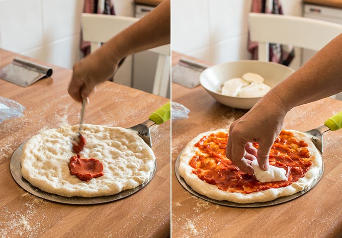 Elaboración paso a paso de la pizza