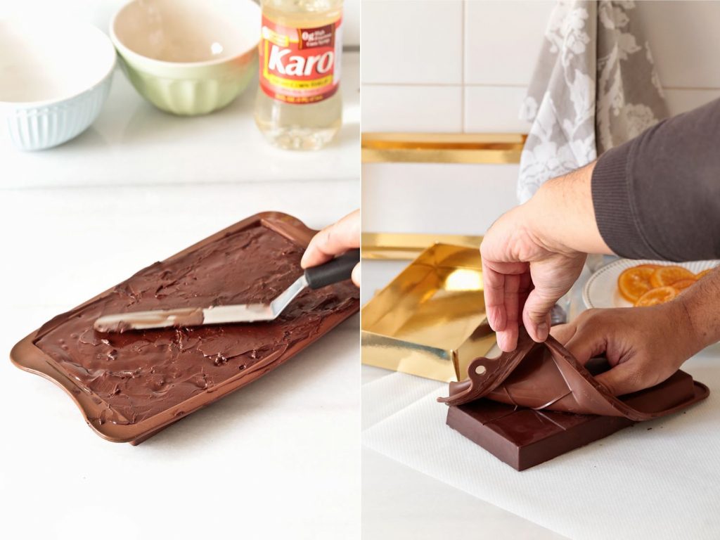 Preparación Del Turrón De Chocolate Con Naranja 