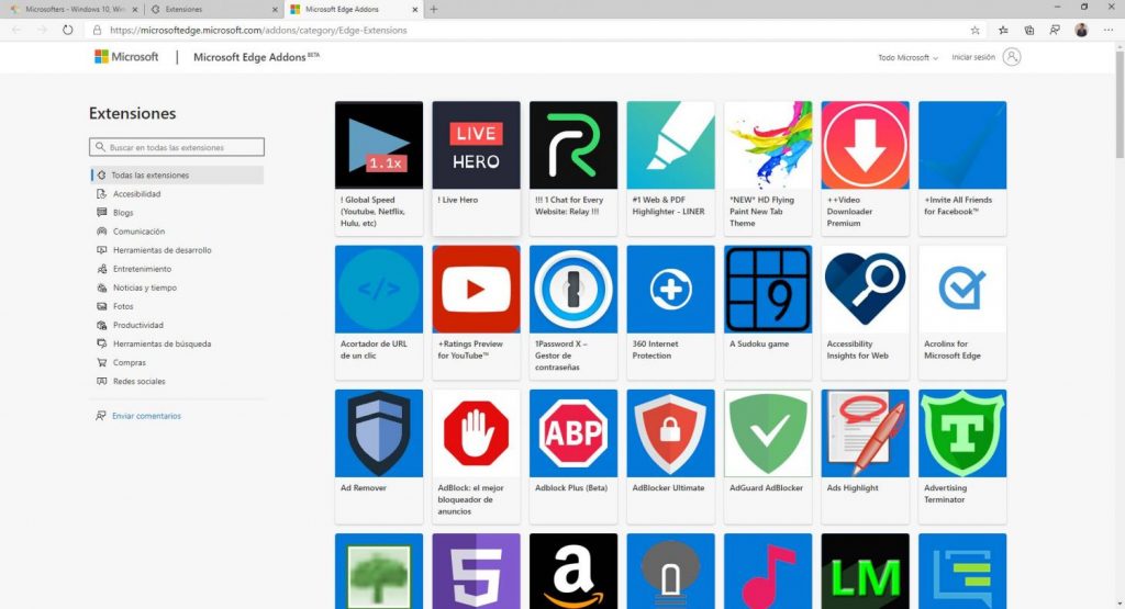Agrega La Extensión De Tu Preferencia En Microsoft Edge