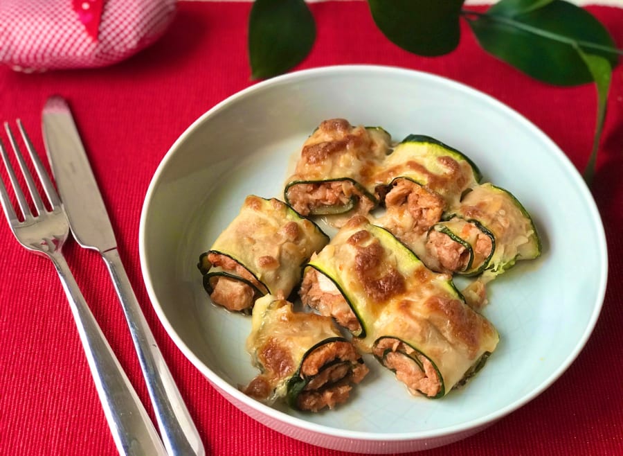 Ricos Canelones De Calabacín Rellenos De Atún