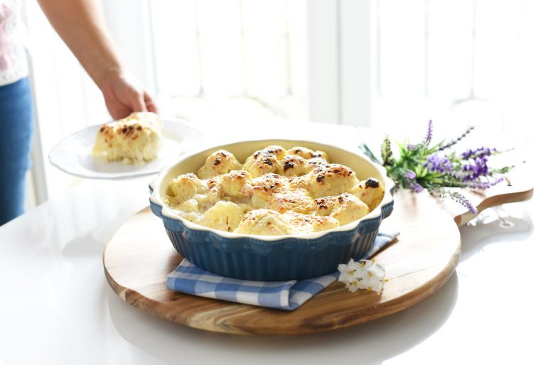 Cómo hacer coliflor con bacon y queso