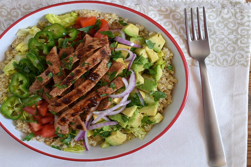 Ensalada De Quinoa Con Ternera Y Aguacate