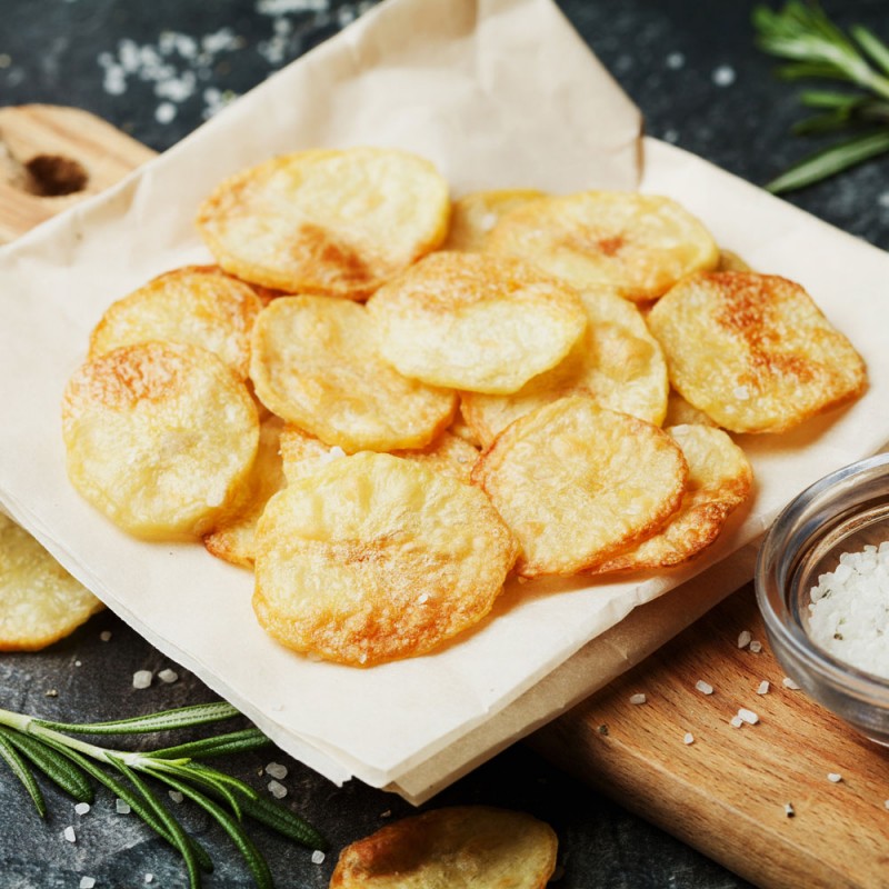 Ingredientes Para Preparar Patatas Chips En El Microondas