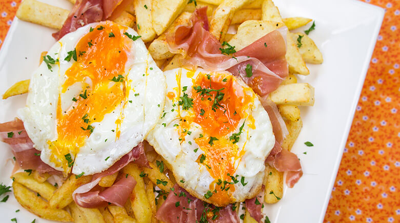 La Mejor Receta Para Unos Huevos Rotos Con Jamón De Chuparse Los Dedos