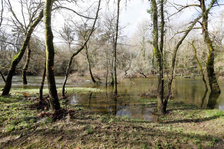 Las crecidas de ríos causan el corte de carreteras e inundaciones en la provincia de Ourense