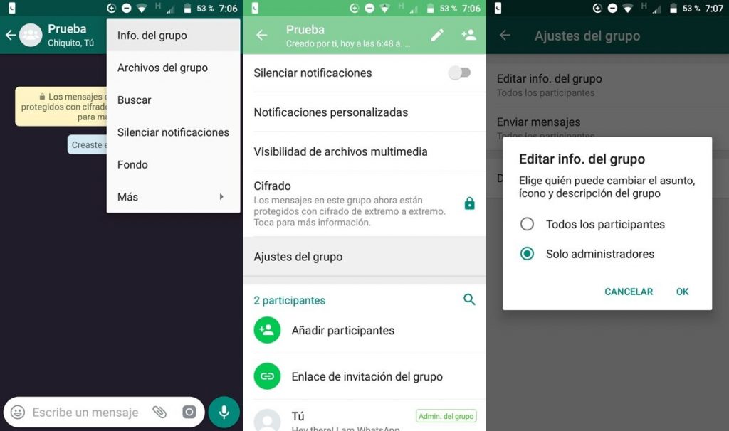 Cambios En Grupos De Whatsapp