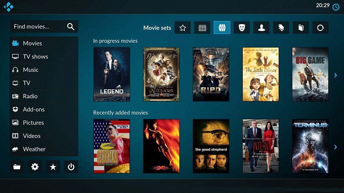 interfaz kodi