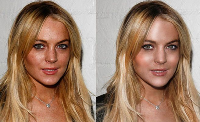15 fotografías de famosos antes y después del Photoshop 13