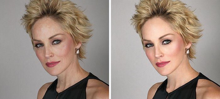 15 fotografías de famosos antes y después del Photoshop 14