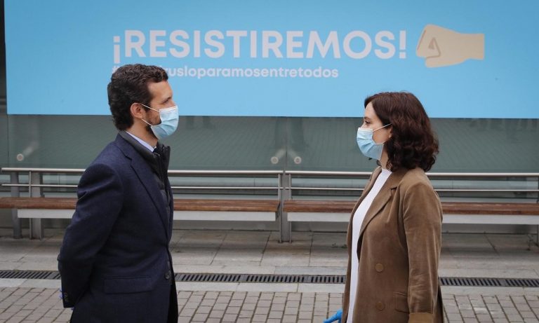 Ayuso habló con Casado del adelanto electoral en Madrid