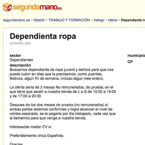 Busco camarera un poco puta y otras ofertas de empleo delirantes 07