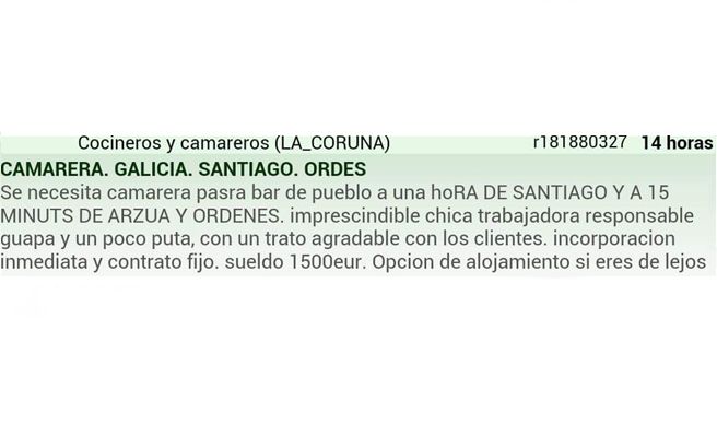 Busco Camarera Un Poco Puta Y Otras Ofertas De Empleo Delirantes 08