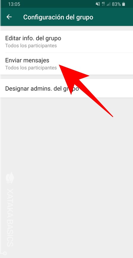 Configuración Del Grupo En Whatsapp