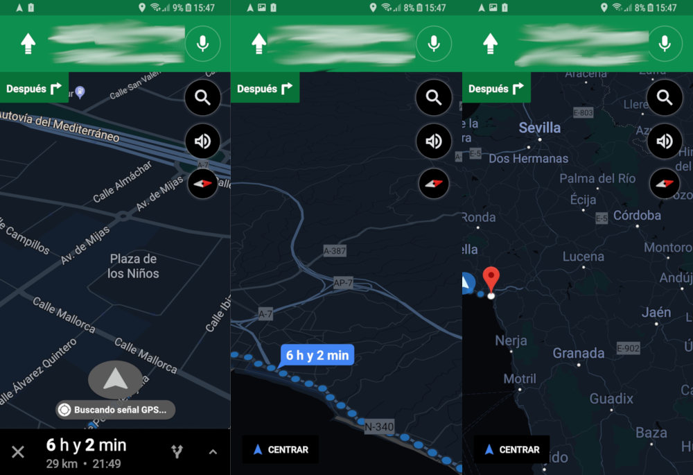 Modo Oscuro Google Maps