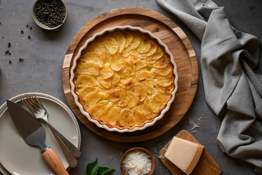 Patatas Gratinadas Con Queso