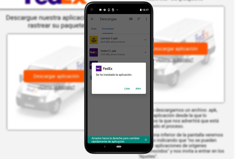 Una Aplicación Potencialmente Peligrosa Que Se Hace Pasar Por Fedex