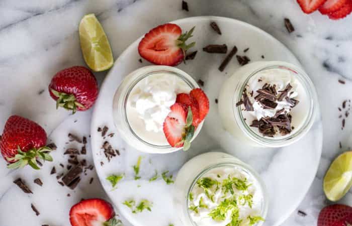 Mousse Con Toque De Fresas Con Chocolate