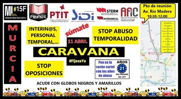 Interinos docentes de Murcia se movilizarán contra el «abuso» de la temporalidad en la enseñanza pública