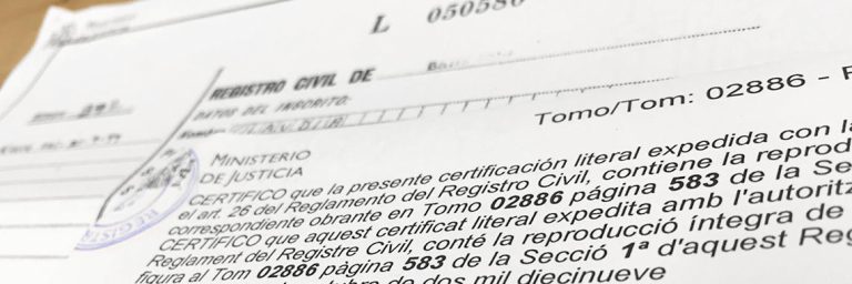 Cómo pedir una partida de nacimiento online