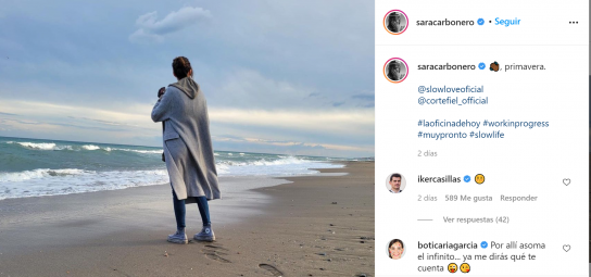 Sara Carbonero, Sola, En Una Foto Comentada Por Iker Casillas.