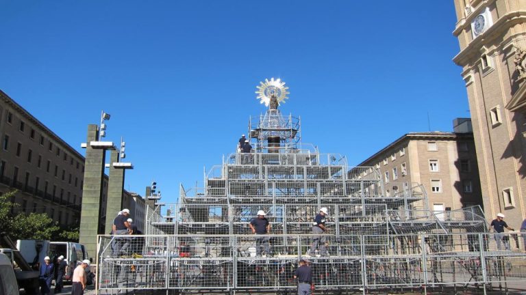 Una estructura de la virgen del Pilar será el nuevo icono floral de Zaragoza