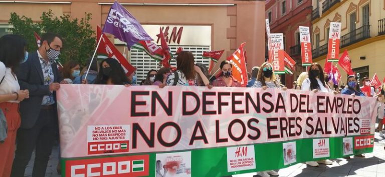 CCOO exige a H&M que dé marcha atrás en su ERE «salvaje» de 1.066 despidos tras las movilizaciones del sábado