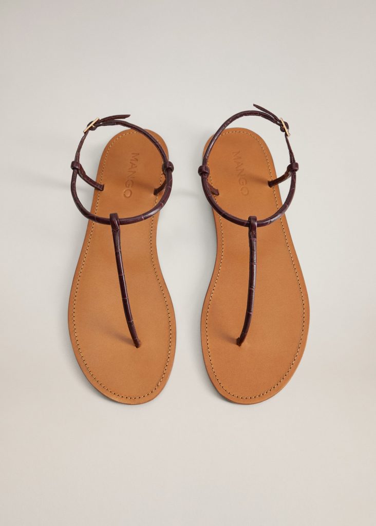 Sandalias De Tiras De Mango.
