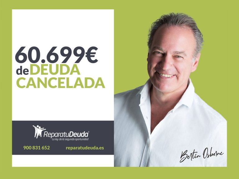 Repara tu Deuda Abogados cancela 60.699 € en Barcelona con la Ley de Segunda Oportunidad