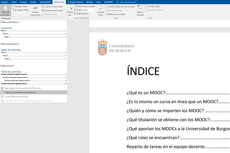 ¿Cómo Realizar Un Índice En Word De Forma Manual?