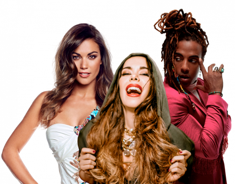 Lara Álvarez con Yotuel y Beatriz Luengo en ‘Juntos Somos Más’ (himno de la Eurocopa)