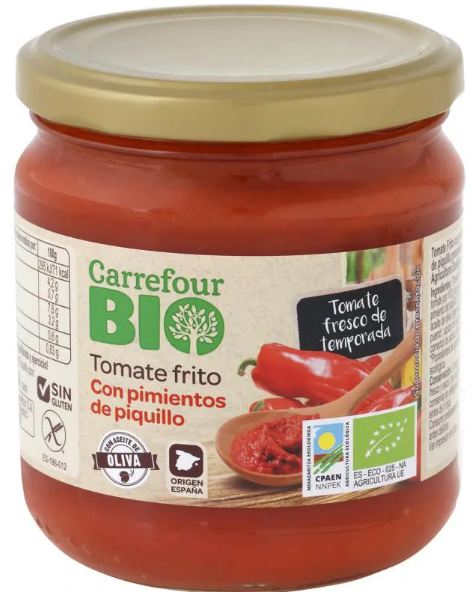 Tomate Frito Ecológico Marca Carrefour
