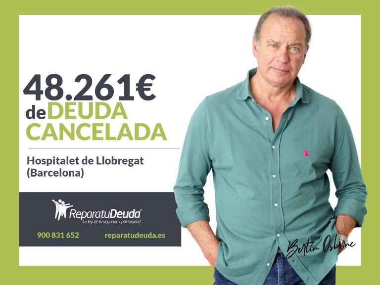 Repara tu Deuda cancela 48.261€ en L’Hospitalet de Llobregat (Barcelona) con la Ley de Segunda Oportunidad