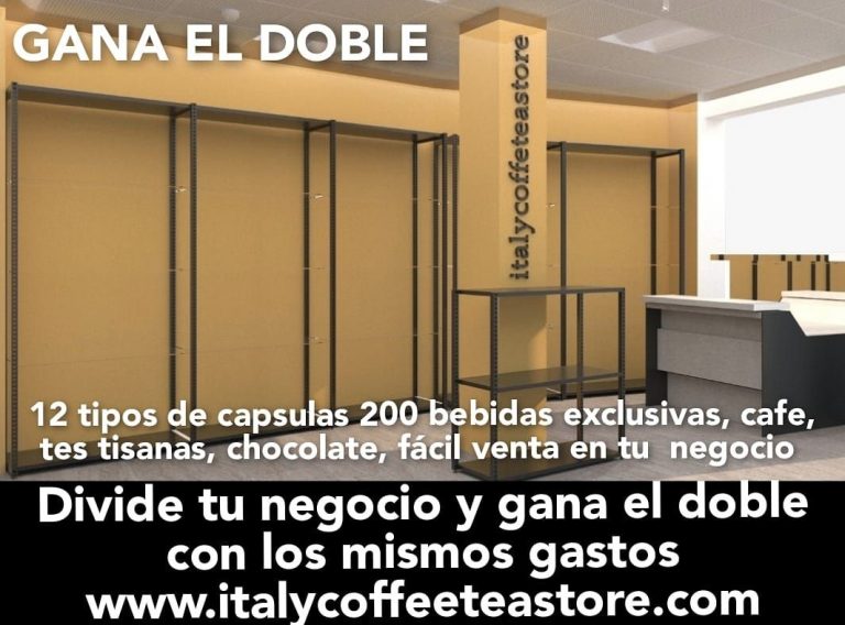 Italy Coffee Tea Store propone  doblar el beneficio de los comercios, no importa el tipo de negocio o tienda