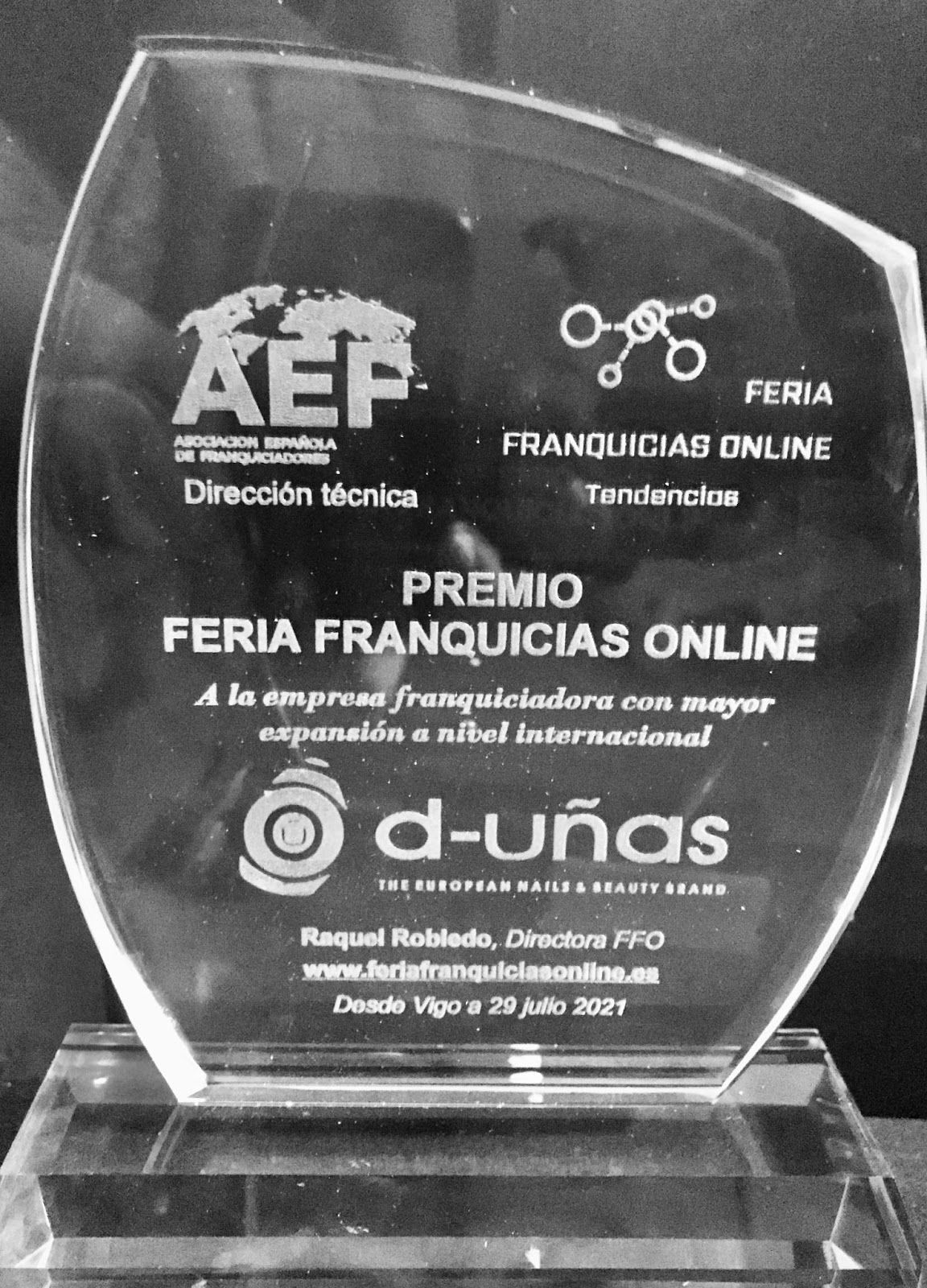 d-uñas, premio a la empresa franquiciadora con mayor expansión a nivel internacional 1 1628519429 image001