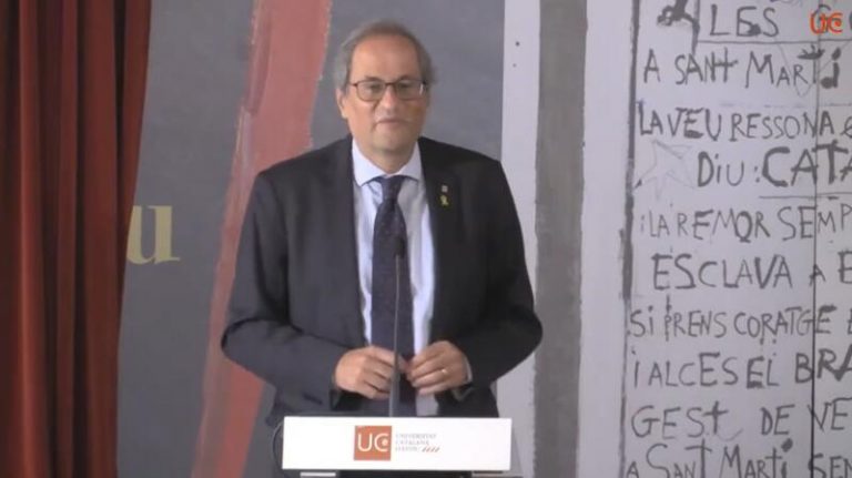Quim Torra reta a Aragonès a elegir entre independencia o «muleta» de Sánchez