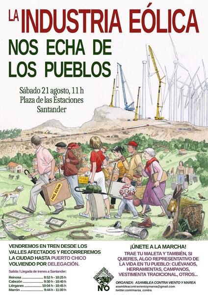 Convocada una protesta para pedir la anulación de todos permisos eólicos en Cantabria