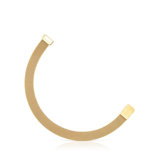 Pulsera De Acero Ip Dorado Mesh